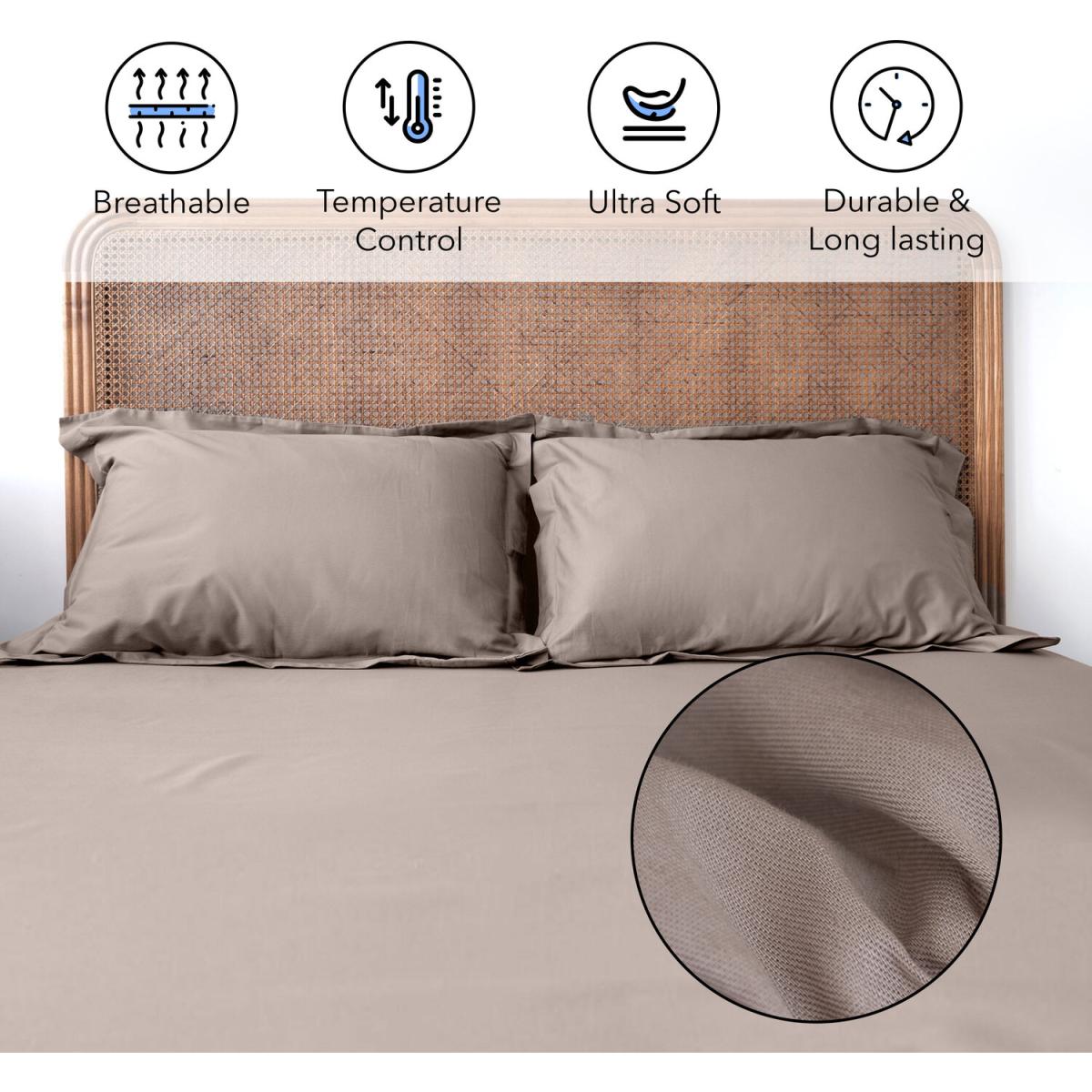 120x200cm, Small Double Fitted Sheet - Bed Couture, Imperial Twill Weave - White – image 15