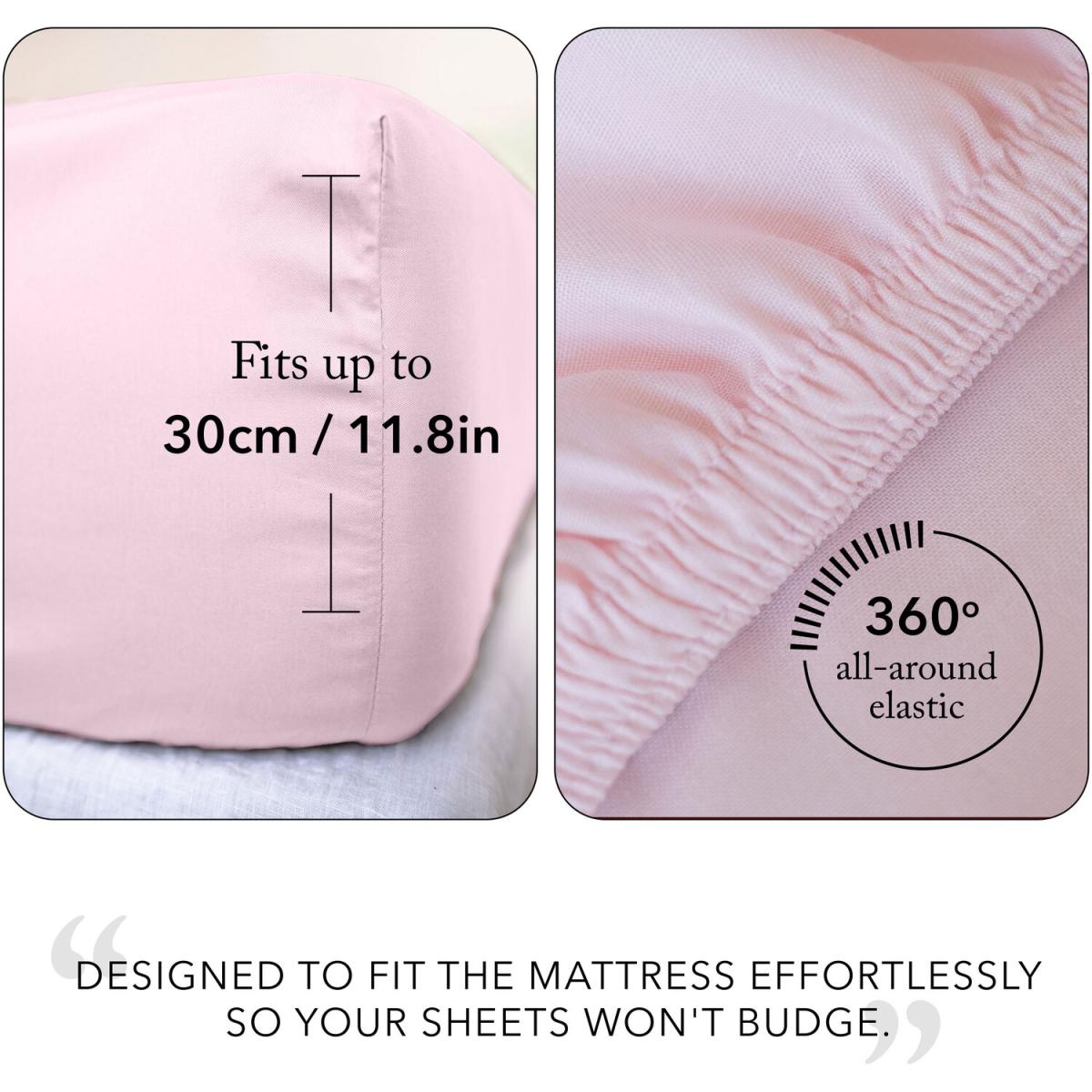 120x200cm, Small Double Fitted Sheet - Bed Couture, Imperial Twill Weave - White – image 20