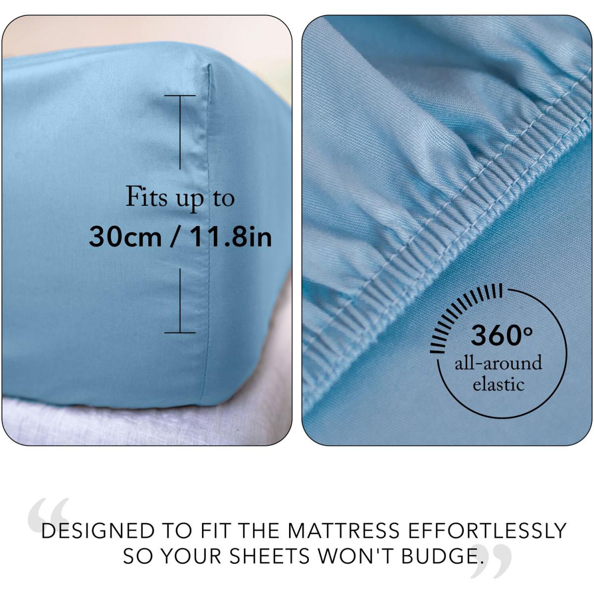 120x200cm, Small Double Fitted Sheet - Bed Couture, Imperial Twill Weave - White – image 29