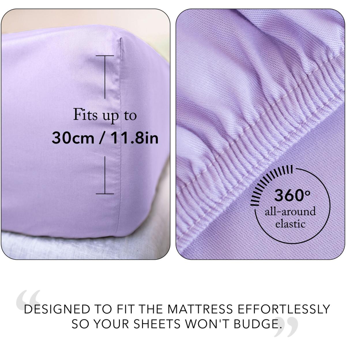 120x200cm, Small Double Fitted Sheet - Bed Couture, Imperial Twill Weave - White – image 10
