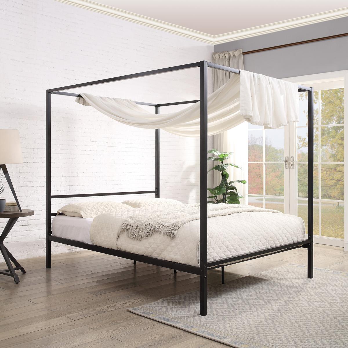 Chalfont Black Four Poster Metal Bed Frame - Black / 30g / Small Double – image 1