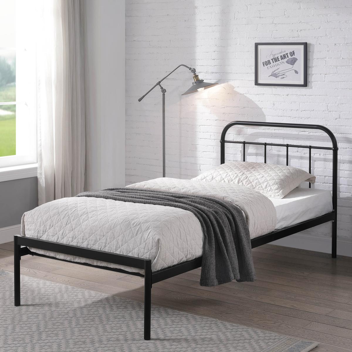Bourton Modern Black Metal Bed Frame - Black / 20.4g / Small Double – image 3