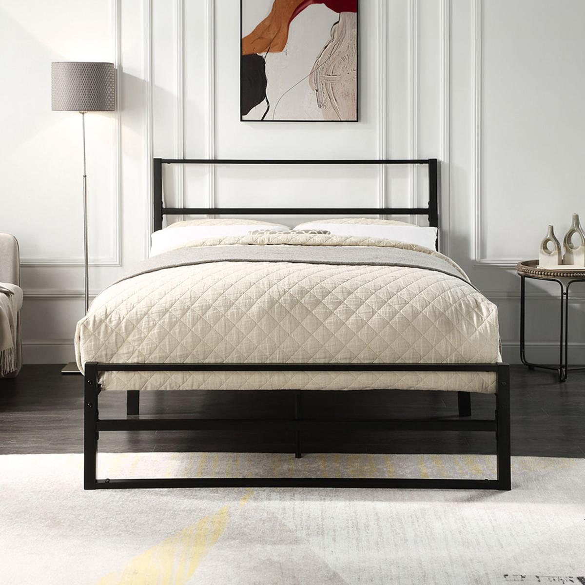 Baldock Modern Black Metal Bed Frame - Black / Small Double – image 5