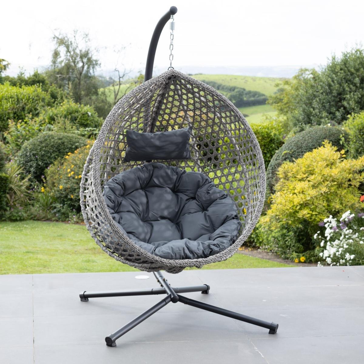 Bradshaw Swing Egg Pod Chair - Dark Grey - Dark Grey