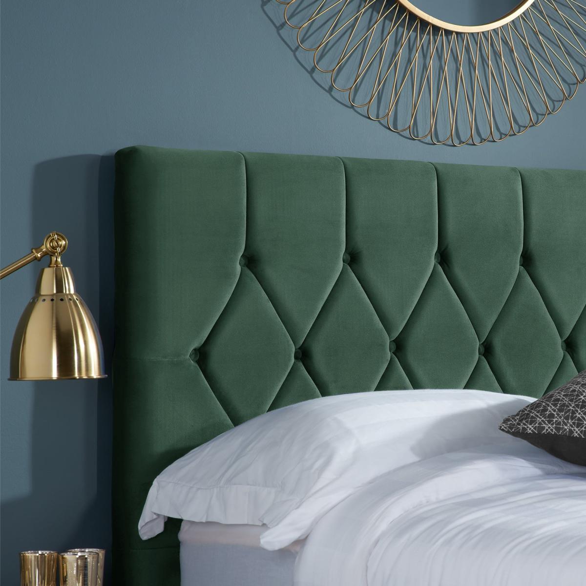 Loxley Velvet Ottoman Bed Loxley Green – image 3