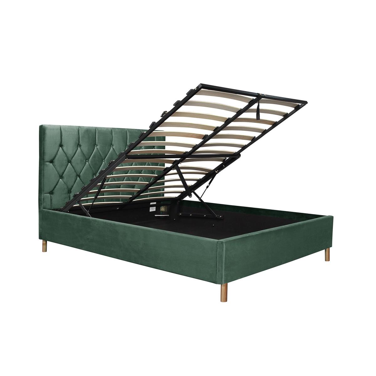 Loxley Velvet Ottoman Bed Loxley Green – image 8