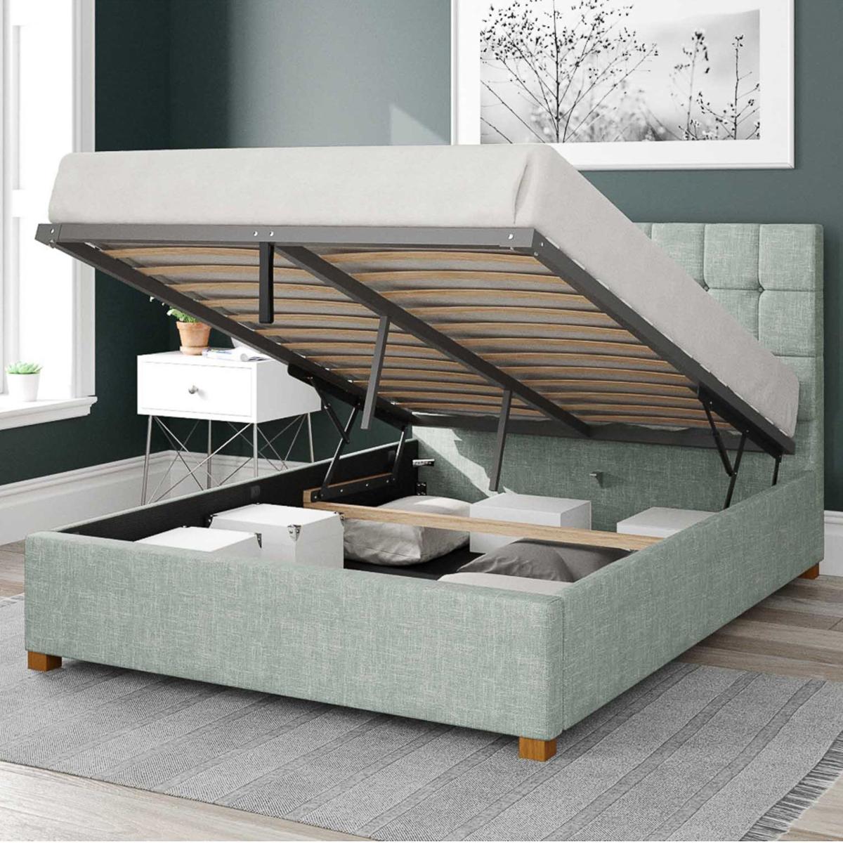 Sinatra Pure Pastel Cotton Ottoman Bed Green – image 2