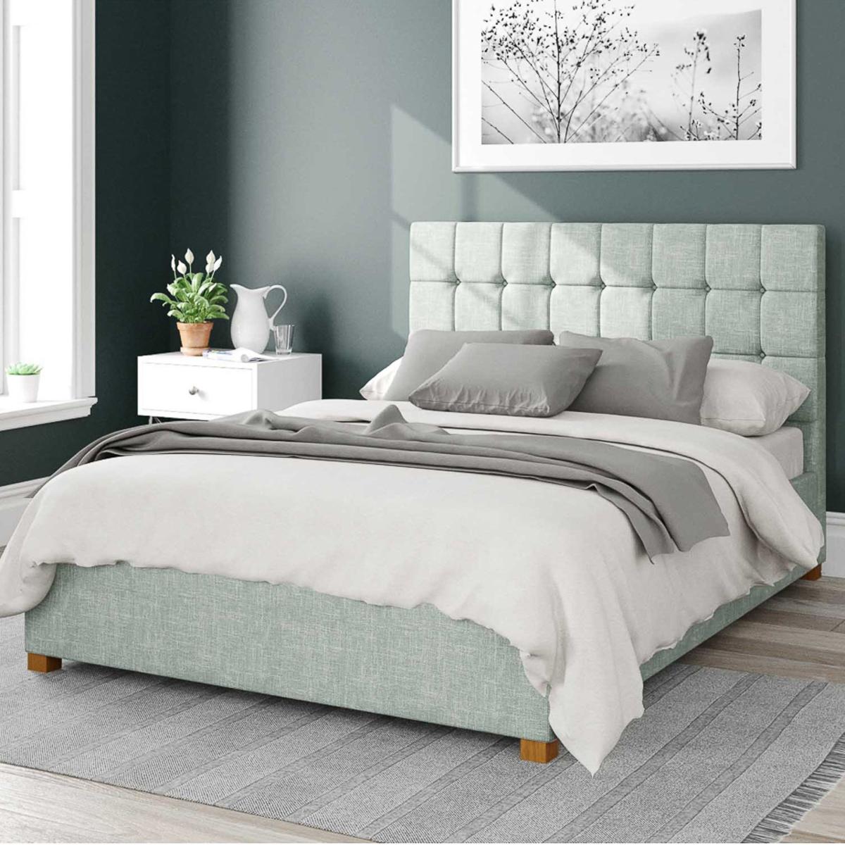 Sinatra Pure Pastel Cotton Ottoman Bed Green – image 1