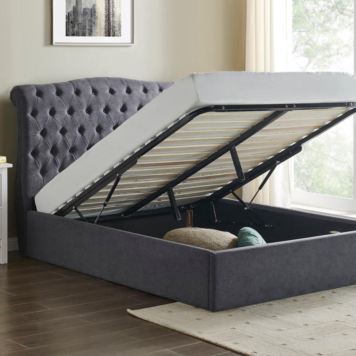 Rosa Storage Bed Charcoal Dark Grey – image 3