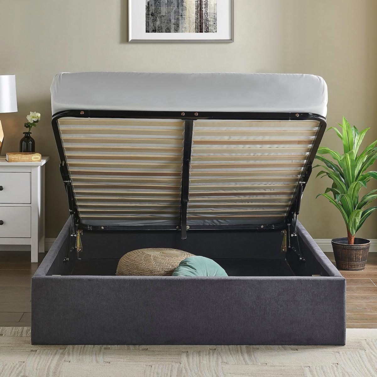 Rosa Storage Bed Charcoal Dark Grey – image 4