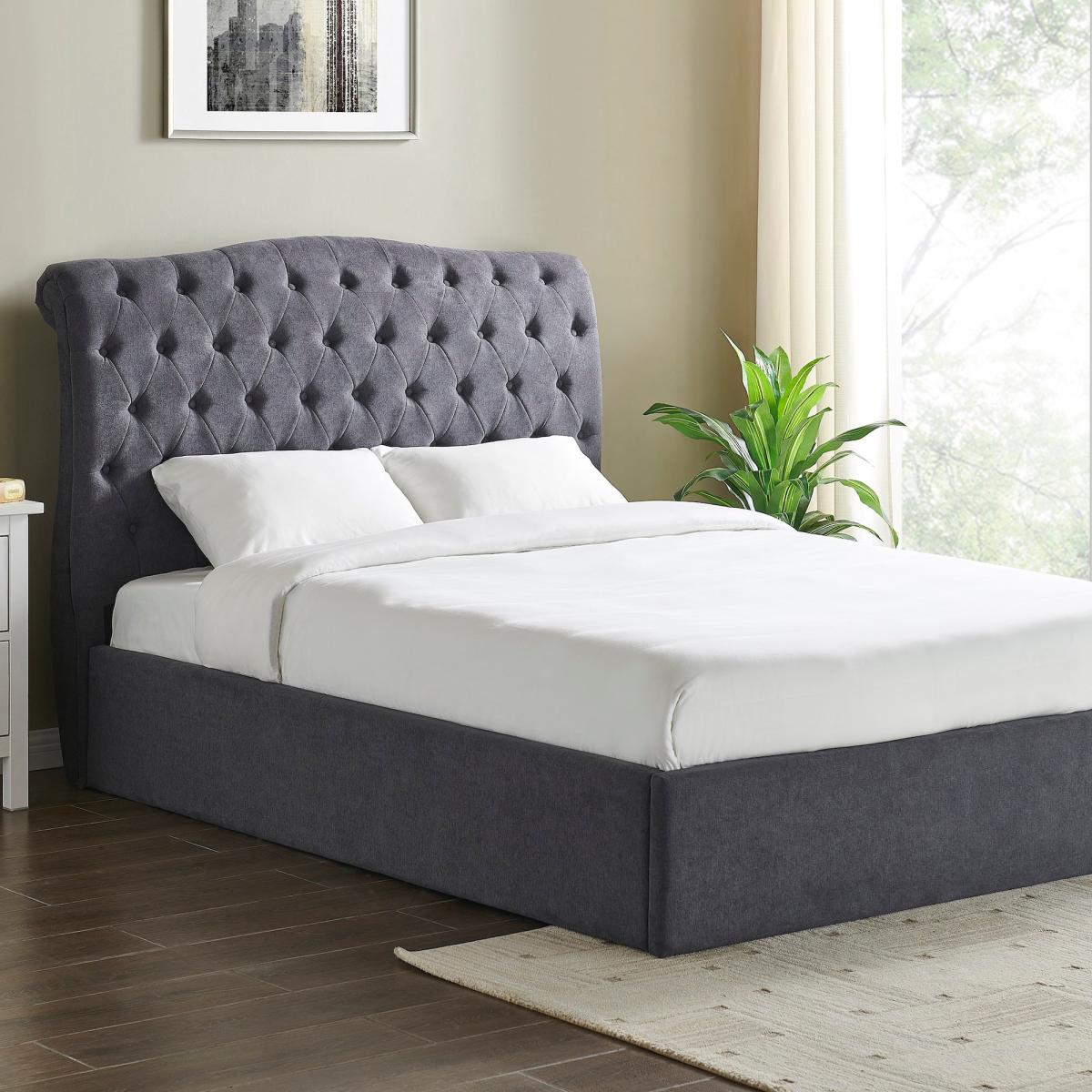 Rosa Storage Bed Charcoal Dark Grey – image 1