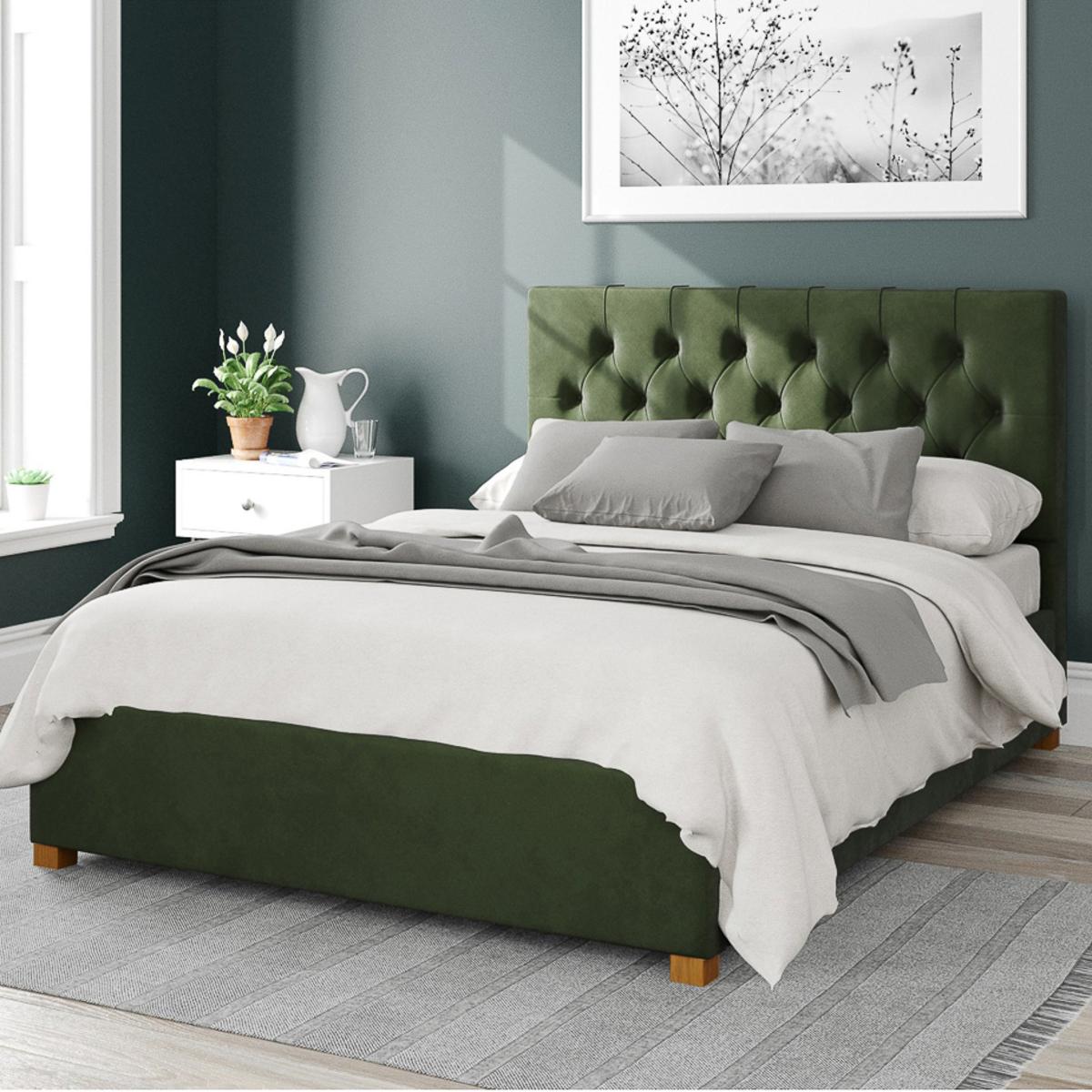 Olivier Plush Velvet Ottoman Bed Forest (Green) – image 1