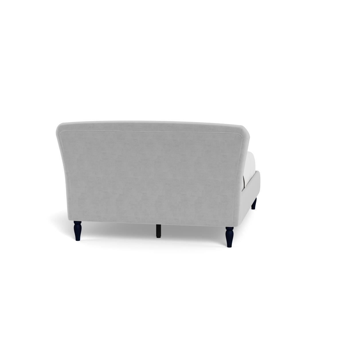 Heal's Darcey Bed Double Velvet Platinum Black Feet - Heal's UK Bedroom Furniture – image 5