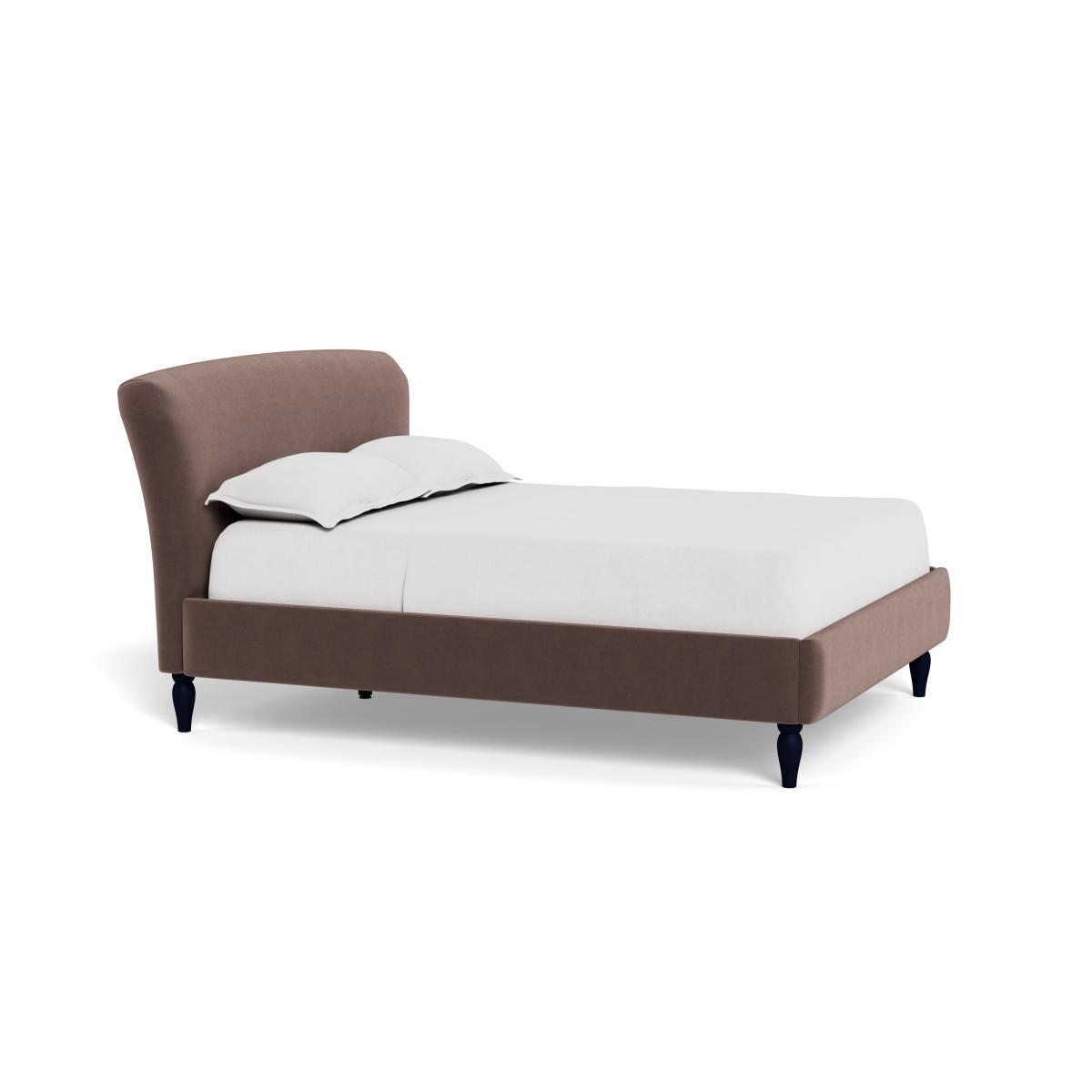 Heal's Darcey Bed Double Velvet Mink Natural Feet - Heal's UK Bedroom Furniture – image 2