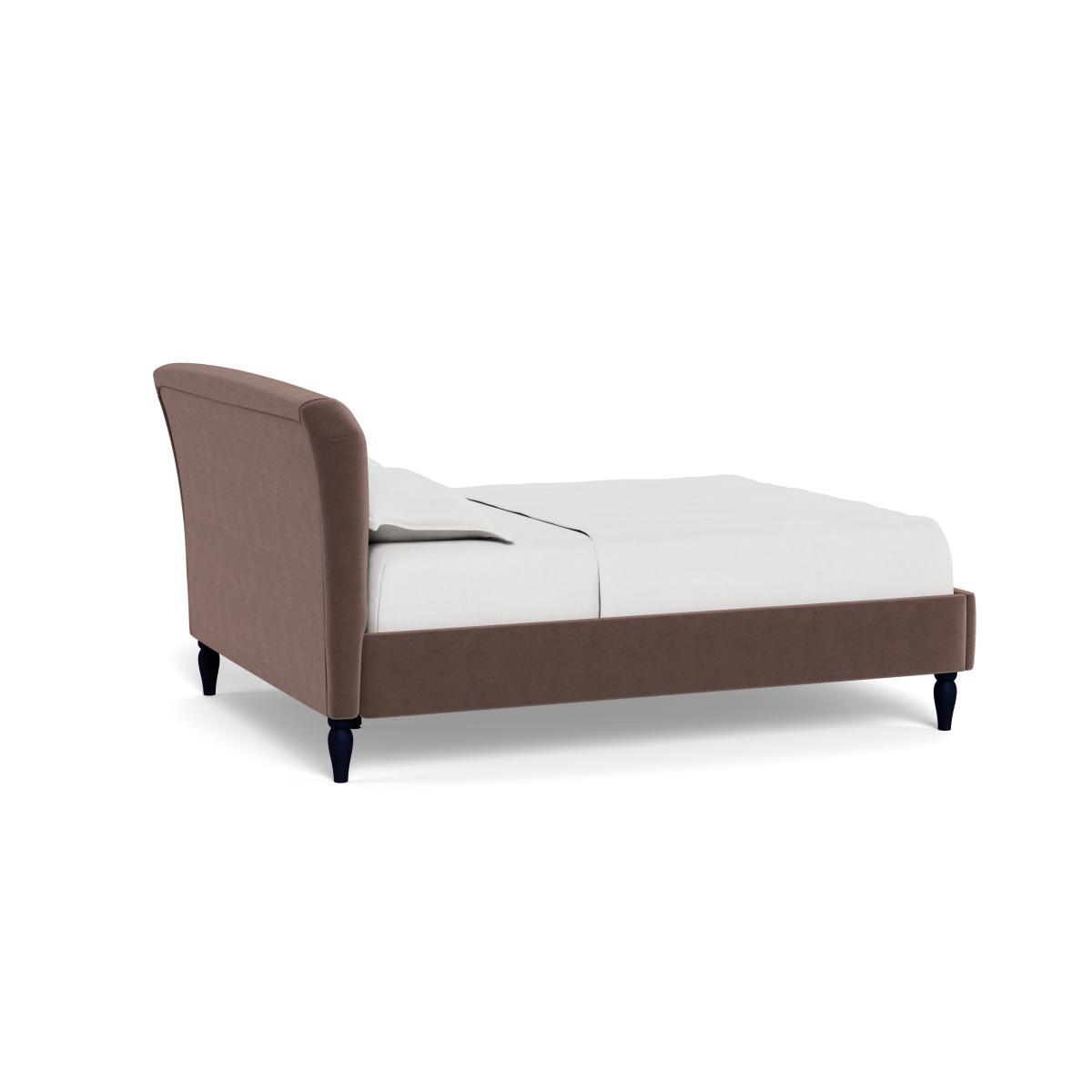 Heal's Darcey Bed Double Velvet Mink Natural Feet - Heal's UK Bedroom Furniture – image 4
