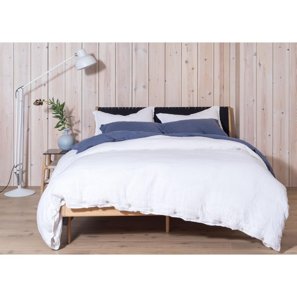 Gazzda Fawn King Size Bed Oak Black Webbing With Slats - Heal's UK Bedroom Furniture – image 5