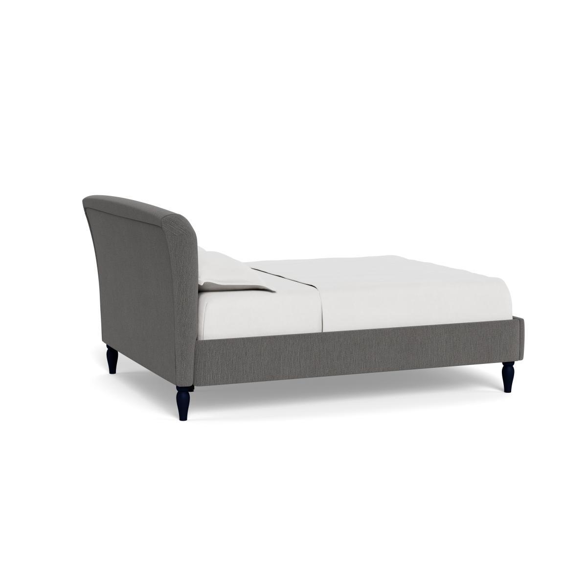 Heal's Darcey Bed King Smart Linen Mix Grey Natural Feet - Heal's UK Bedroom Furniture – image 4
