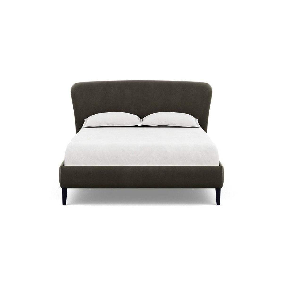 Heal's Darcey Bed Double Melton Wool Granite Tinted Ash Feet - Heal's UK Bedroom Furniture – image 2