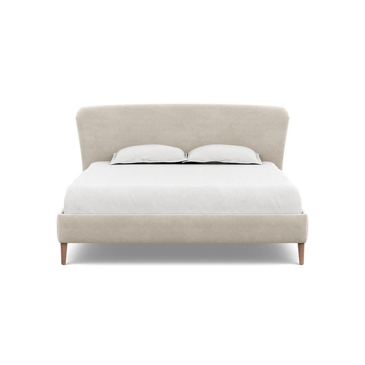 Heal's Darcey Bed Double Melton Wool Granite Tinted Ash Feet - Heal's UK Bedroom Furniture – image 6