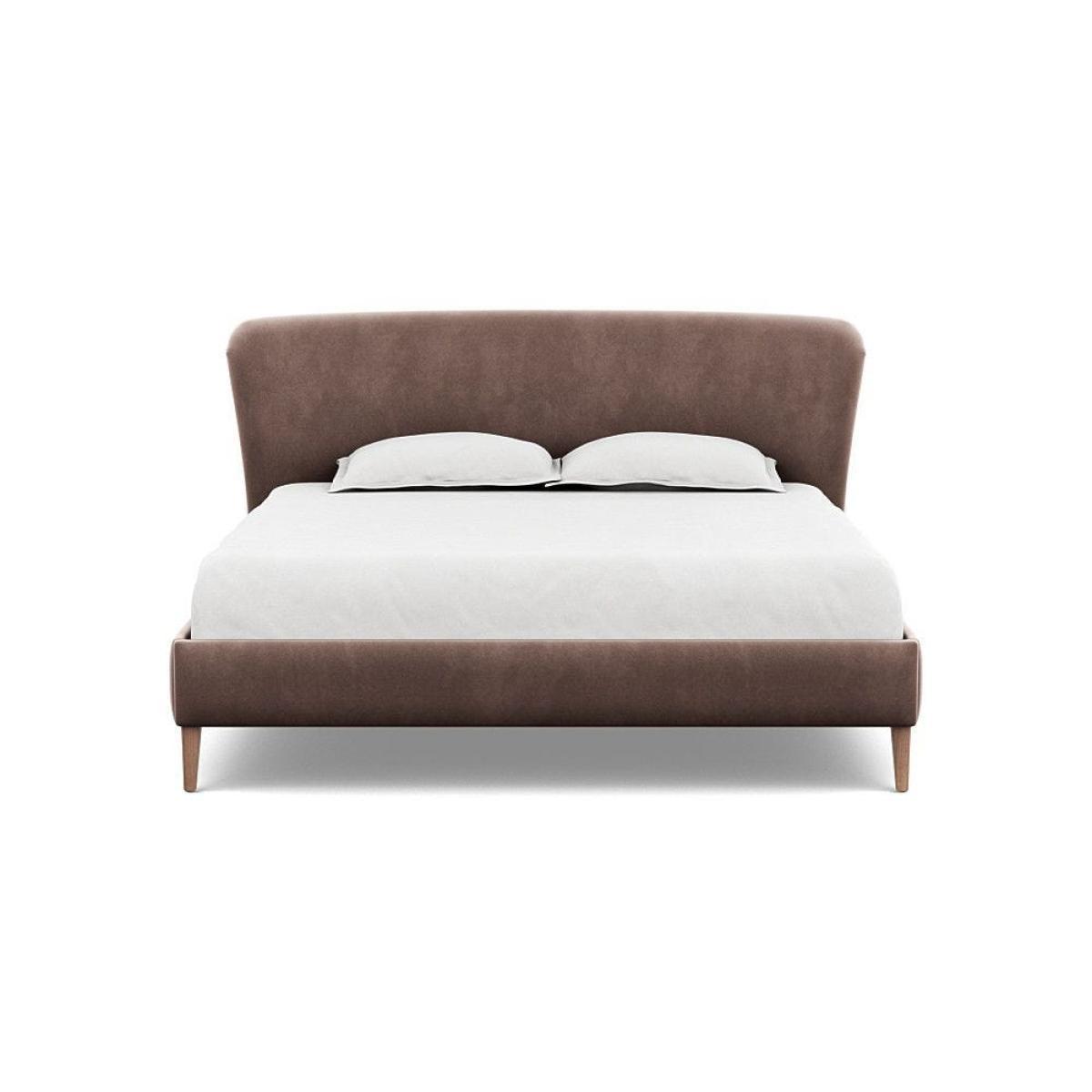Heal's Darcey Bed Double Melton Wool Granite Tinted Ash Feet - Heal's UK Bedroom Furniture – image 86