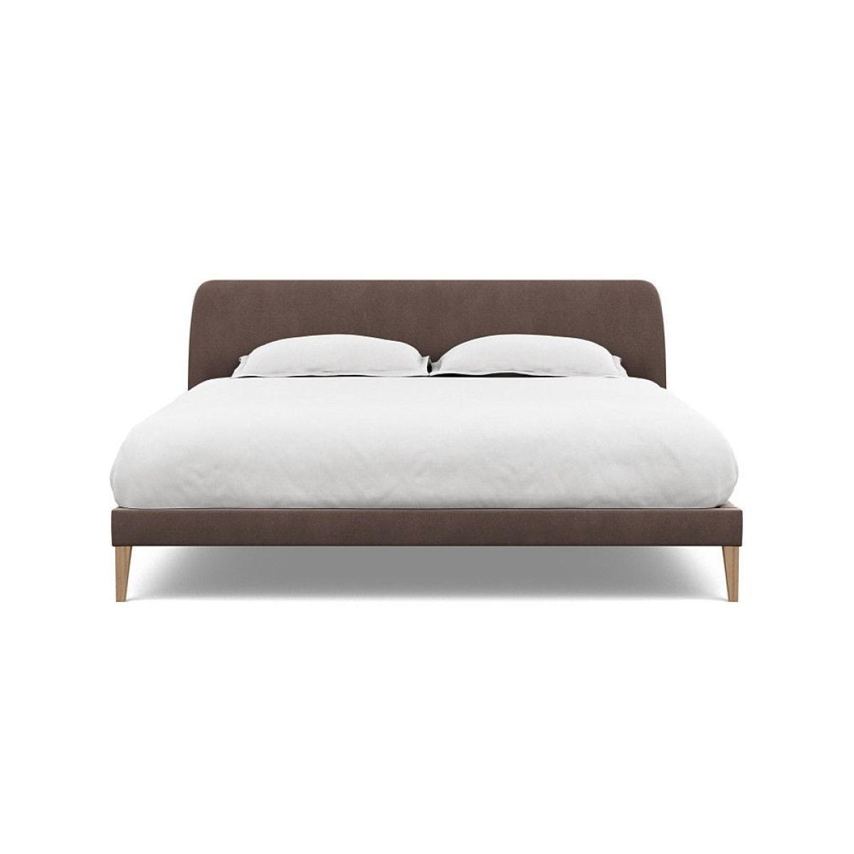 Heal's Wallis SuperKing Bed Melton Wool Shale Stained Oak Feet - Heal's UK Bedroom Furniture – image 11