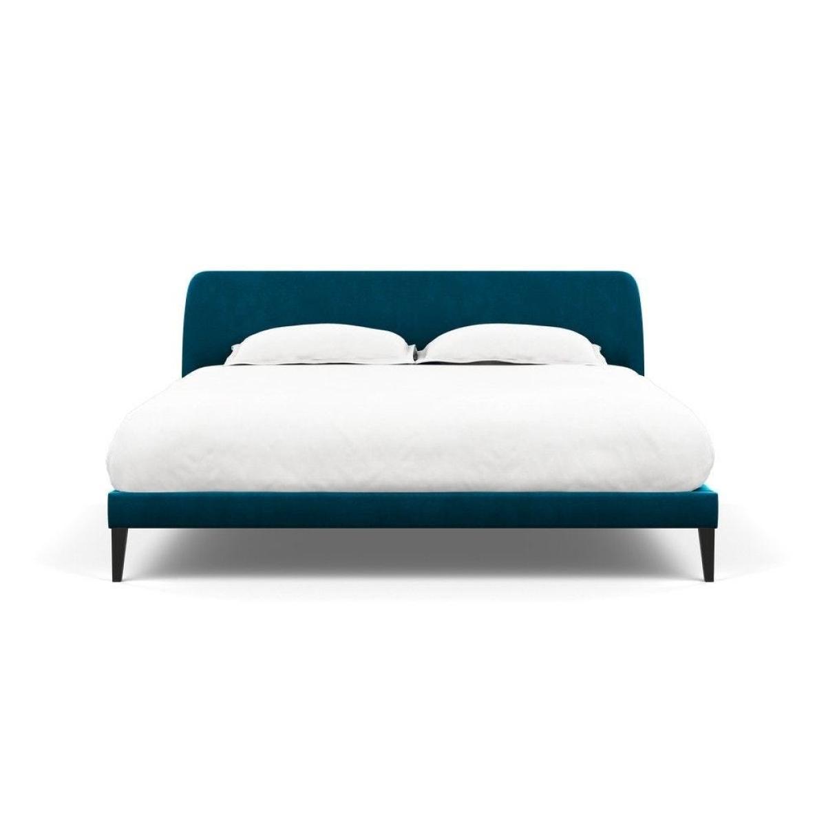 Heal's Wallis SuperKing Bed Melton Wool Shale Stained Oak Feet - Heal's UK Bedroom Furniture – image 111