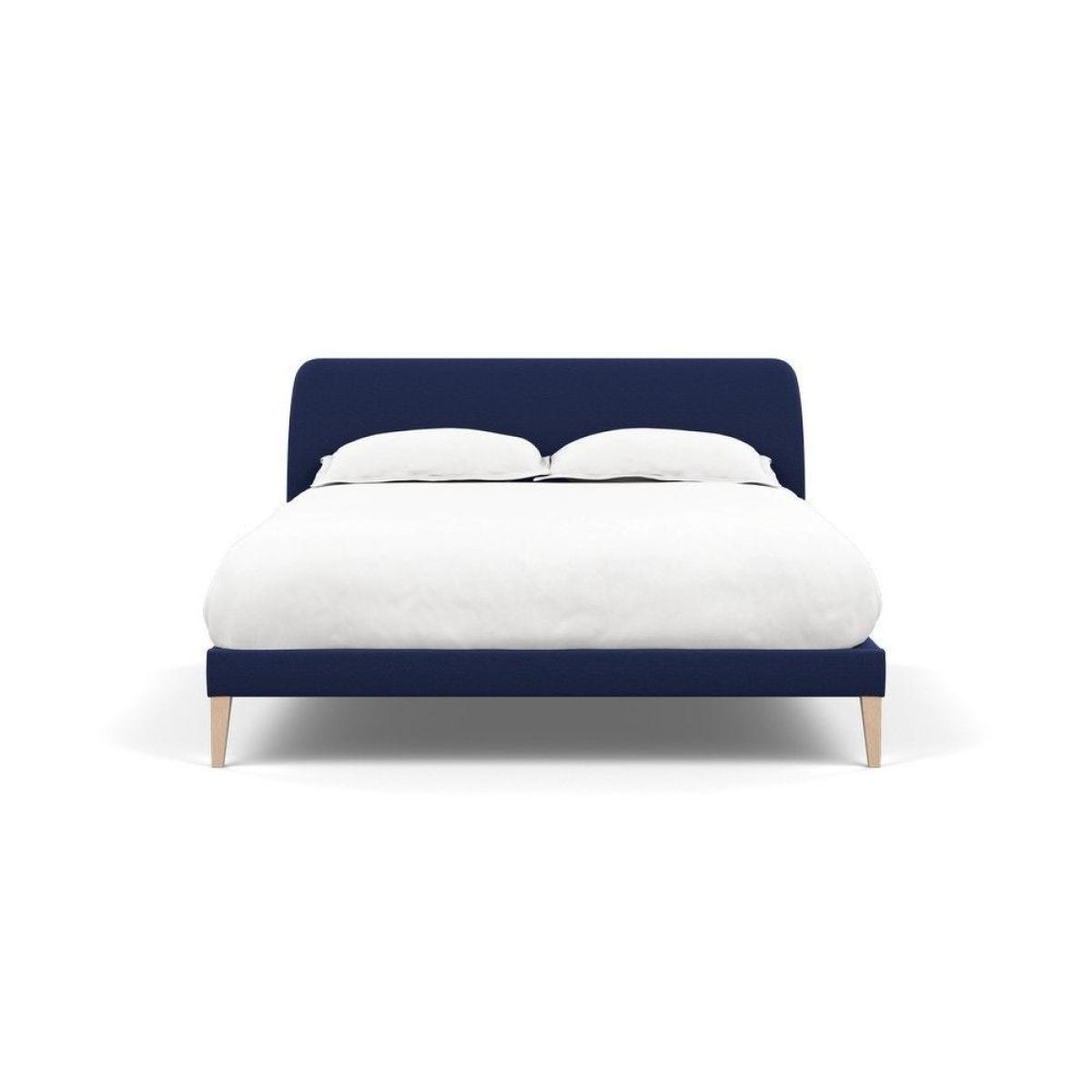 Heal's Wallis SuperKing Bed Melton Wool Shale Stained Oak Feet - Heal's UK Bedroom Furniture – image 114