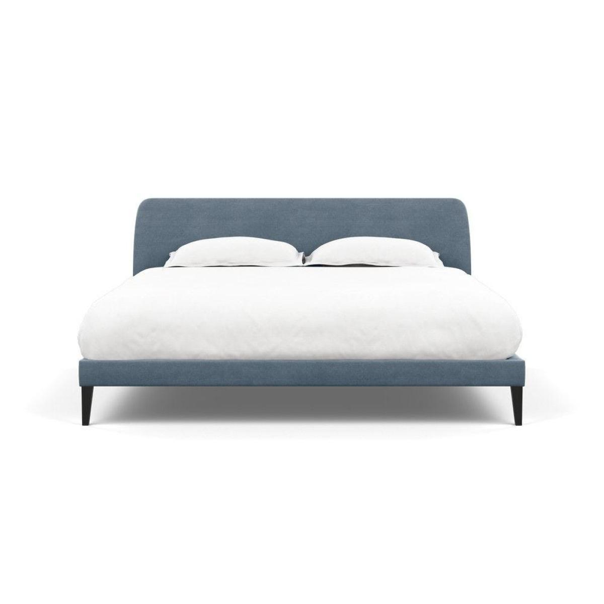 Heal's Wallis SuperKing Bed Melton Wool Shale Stained Oak Feet - Heal's UK Bedroom Furniture – image 13