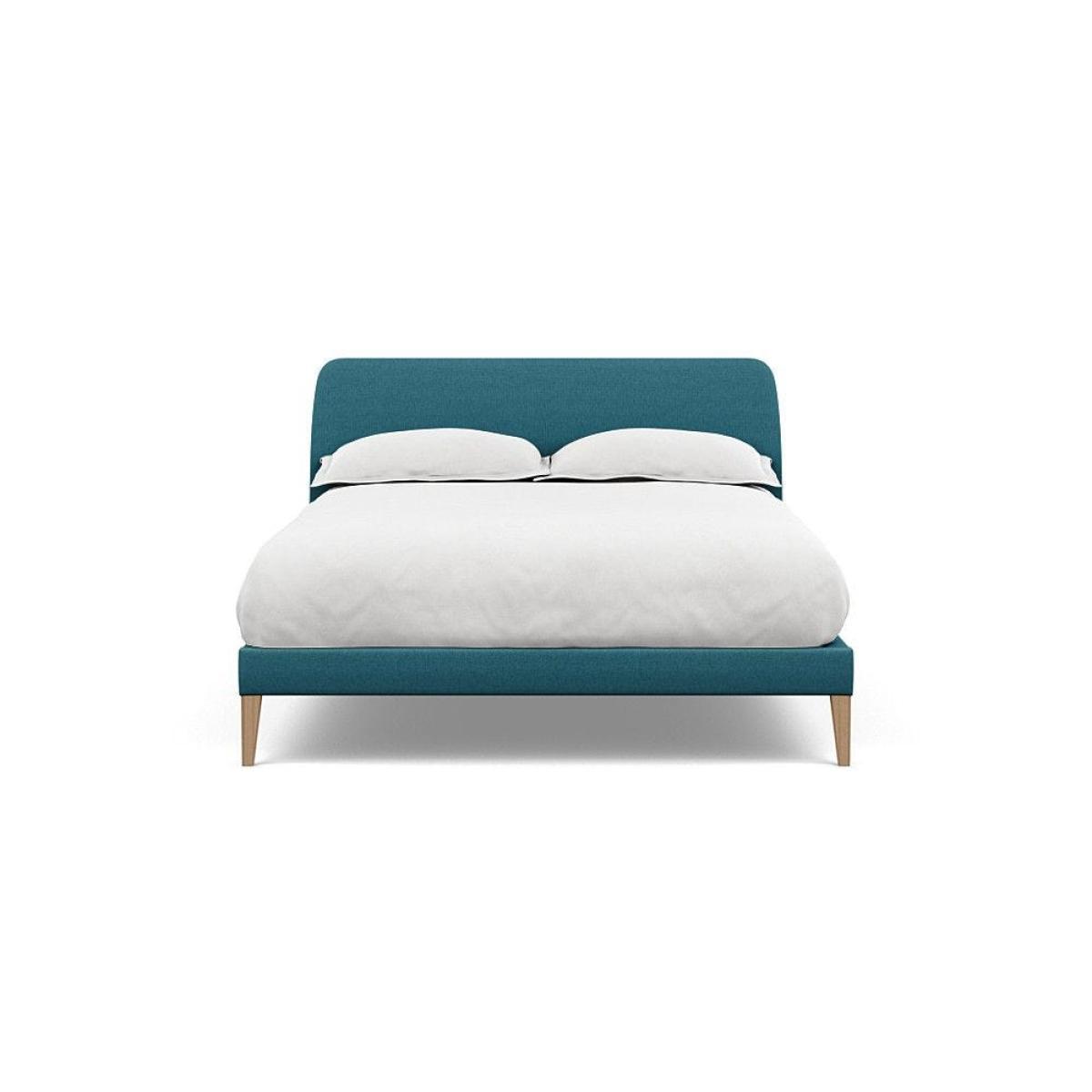 Heal's Wallis SuperKing Bed Melton Wool Shale Stained Oak Feet - Heal's UK Bedroom Furniture – image 122