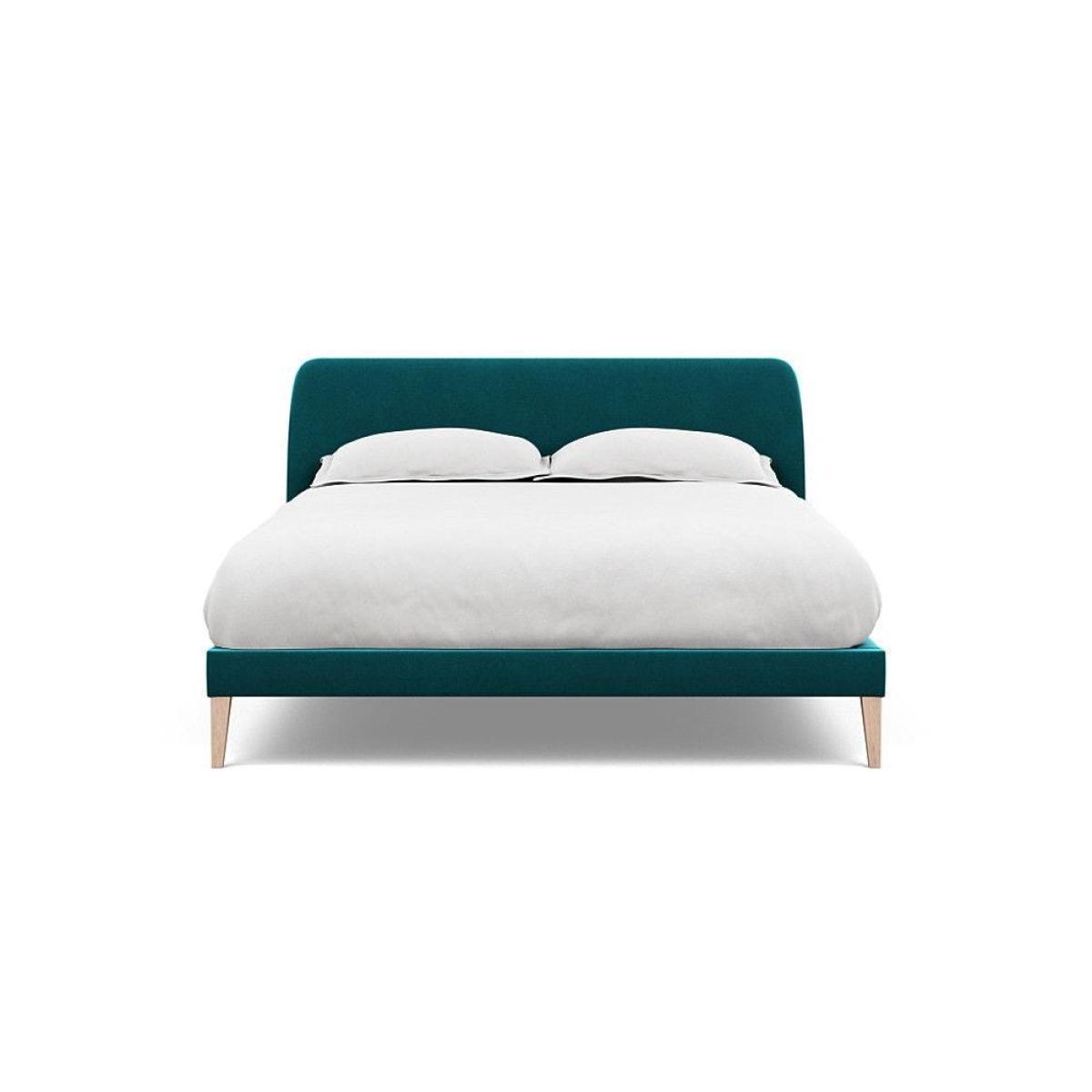 Heal's Wallis SuperKing Bed Melton Wool Shale Stained Oak Feet - Heal's UK Bedroom Furniture – image 125