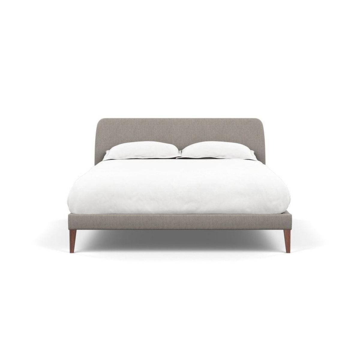Heal's Wallis SuperKing Bed Melton Wool Shale Stained Oak Feet - Heal's UK Bedroom Furniture – image 126