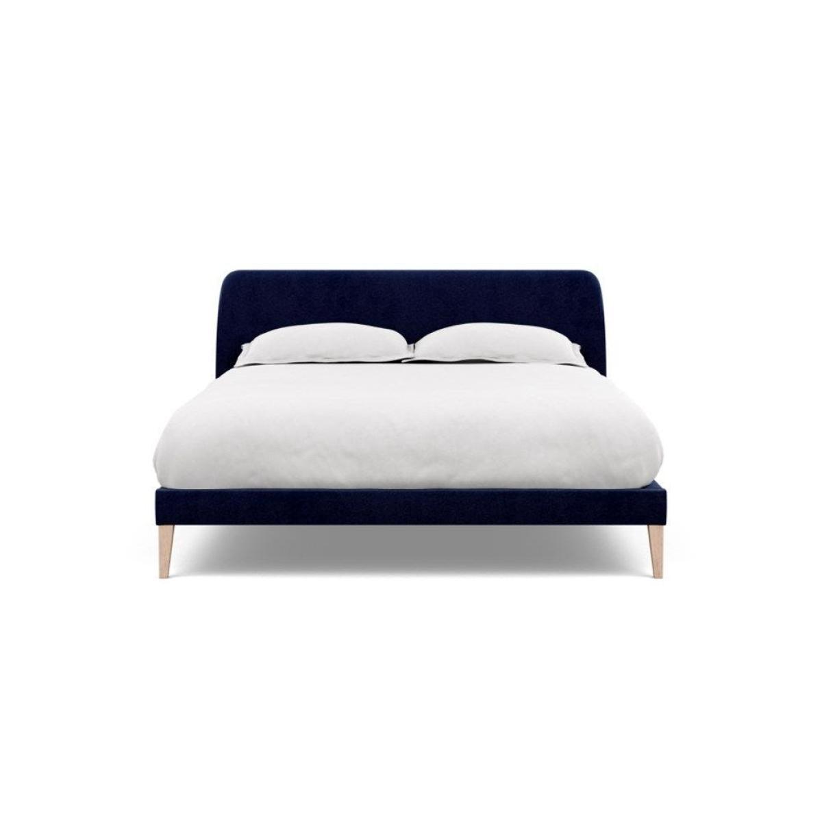 Heal's Wallis SuperKing Bed Melton Wool Shale Stained Oak Feet - Heal's UK Bedroom Furniture – image 14
