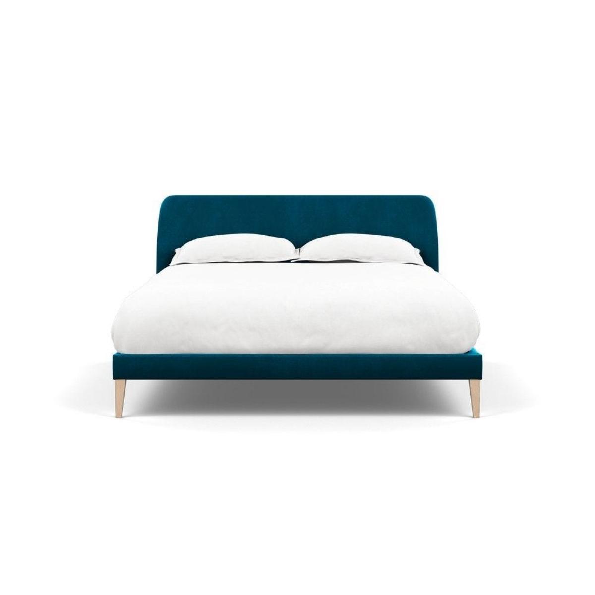 Heal's Wallis SuperKing Bed Melton Wool Shale Stained Oak Feet - Heal's UK Bedroom Furniture – image 133
