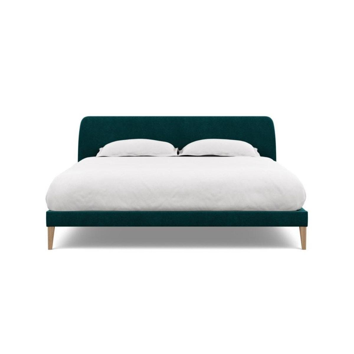 Heal's Wallis SuperKing Bed Melton Wool Shale Stained Oak Feet - Heal's UK Bedroom Furniture – image 143