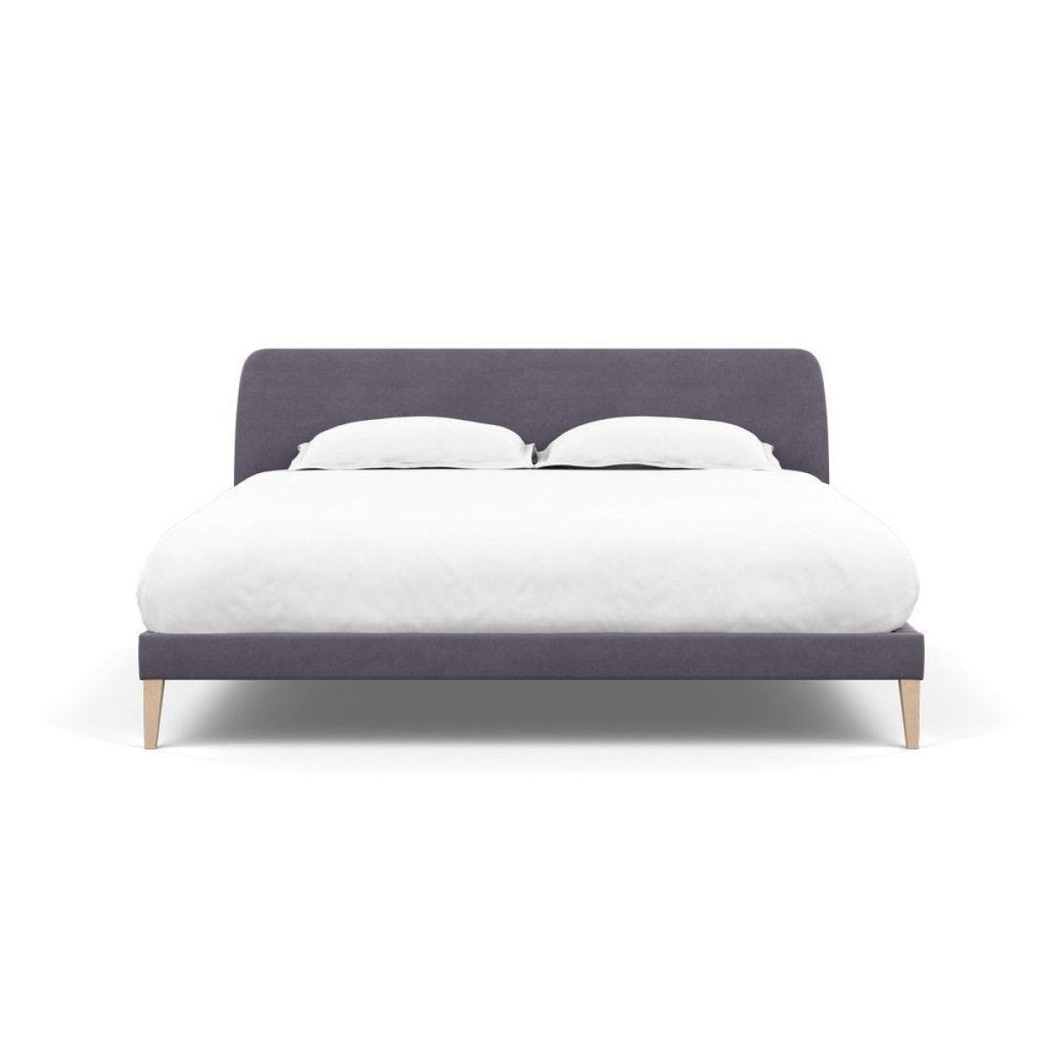 Heal's Wallis SuperKing Bed Melton Wool Shale Stained Oak Feet - Heal's UK Bedroom Furniture – image 145