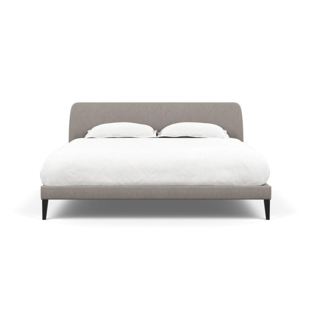 Heal's Wallis SuperKing Bed Melton Wool Shale Stained Oak Feet - Heal's UK Bedroom Furniture – image 146