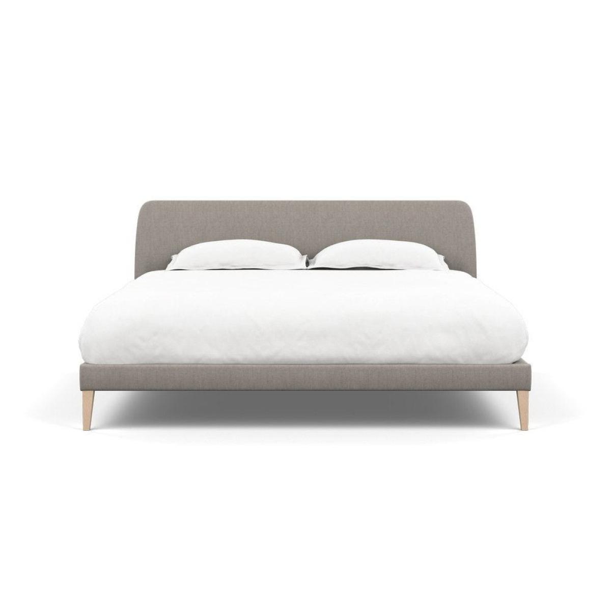 Heal's Wallis SuperKing Bed Melton Wool Shale Stained Oak Feet - Heal's UK Bedroom Furniture – image 153