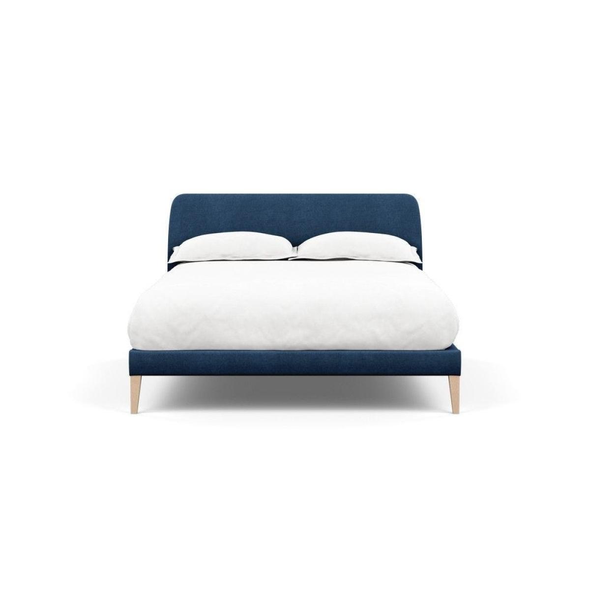 Heal's Wallis SuperKing Bed Melton Wool Shale Stained Oak Feet - Heal's UK Bedroom Furniture – image 156