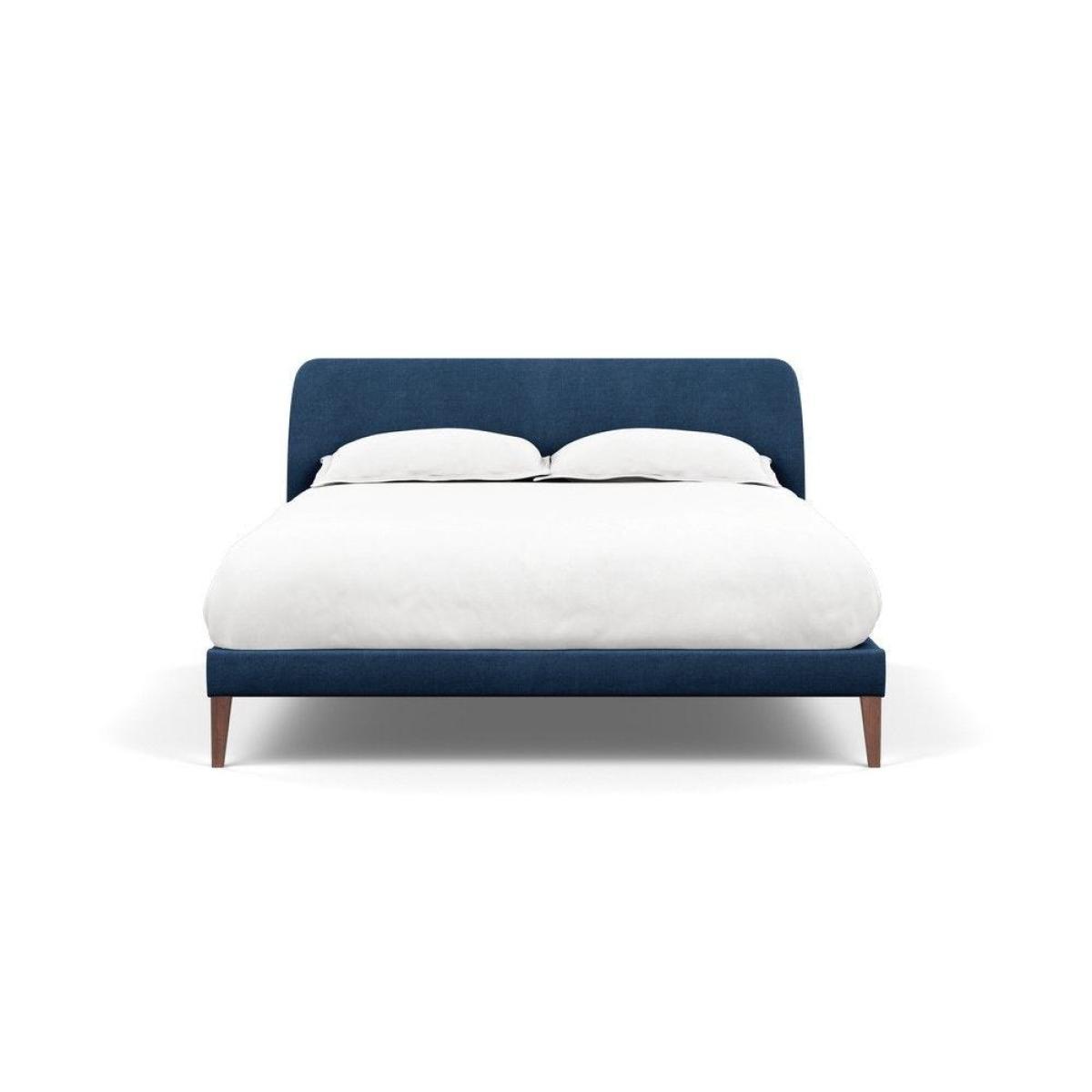 Heal's Wallis SuperKing Bed Melton Wool Shale Stained Oak Feet - Heal's UK Bedroom Furniture – image 165