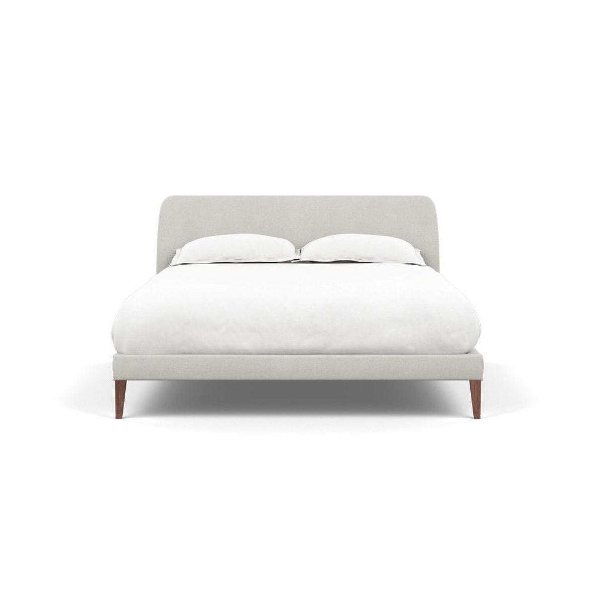 Heal's Wallis SuperKing Bed Melton Wool Shale Stained Oak Feet - Heal's UK Bedroom Furniture – image 19