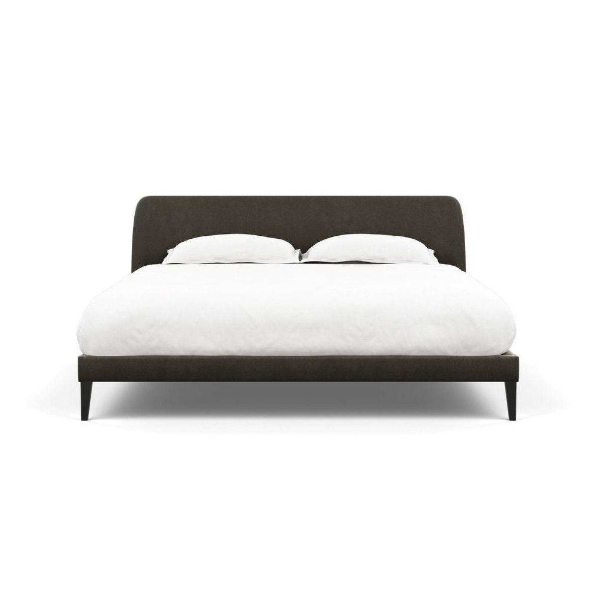 Heal's Wallis SuperKing Bed Melton Wool Shale Stained Oak Feet - Heal's UK Bedroom Furniture – image 185