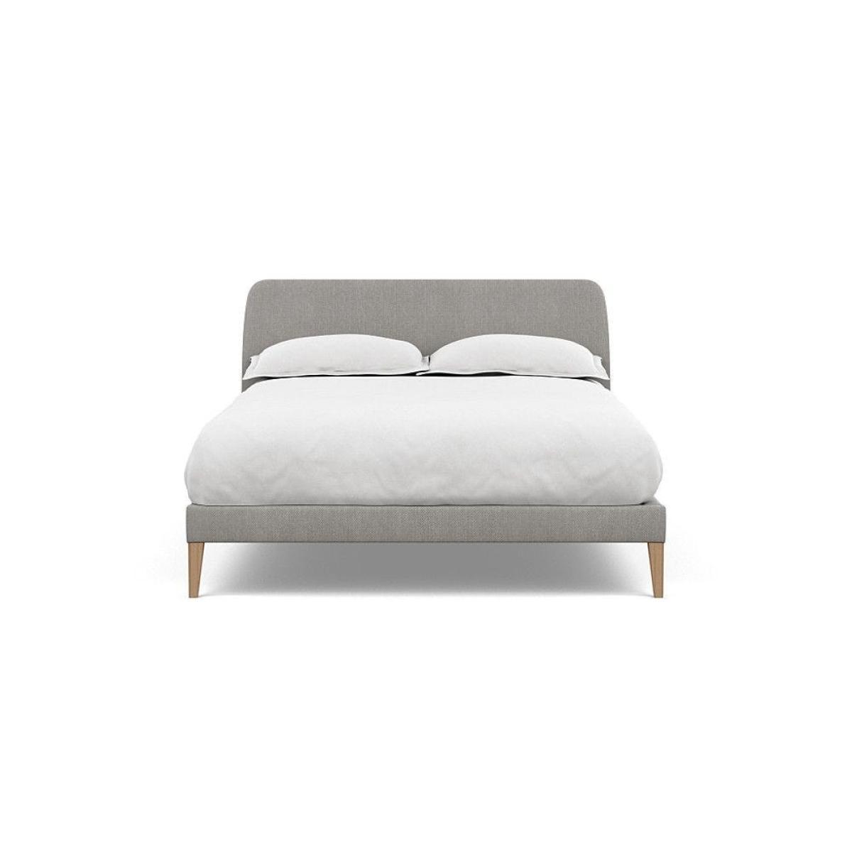 Heal's Wallis SuperKing Bed Melton Wool Shale Stained Oak Feet - Heal's UK Bedroom Furniture – image 23