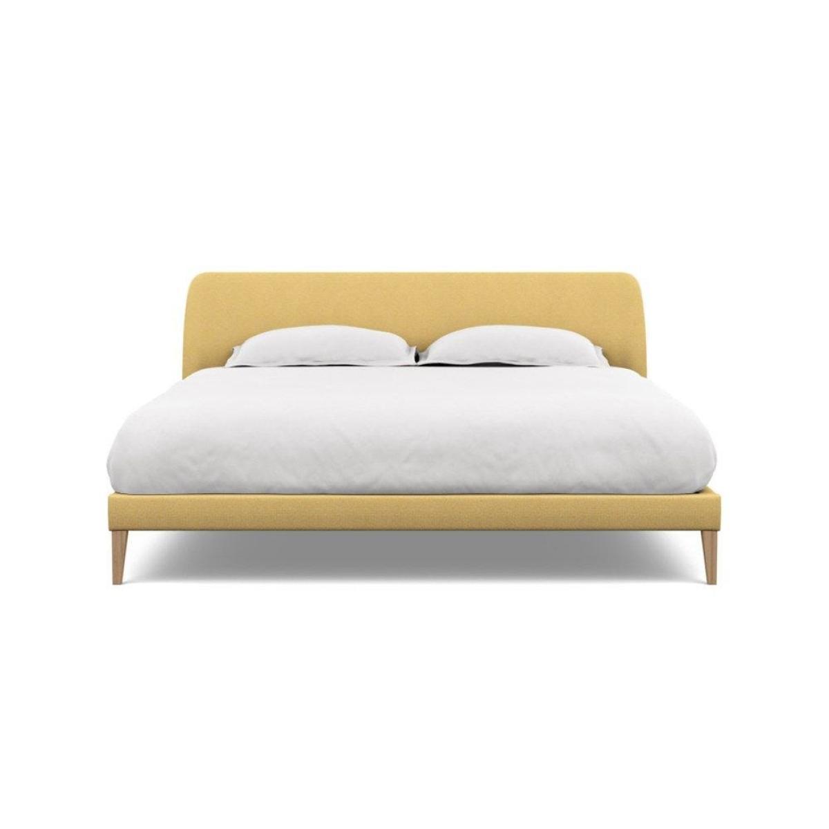 Heal's Wallis SuperKing Bed Melton Wool Shale Stained Oak Feet - Heal's UK Bedroom Furniture – image 26