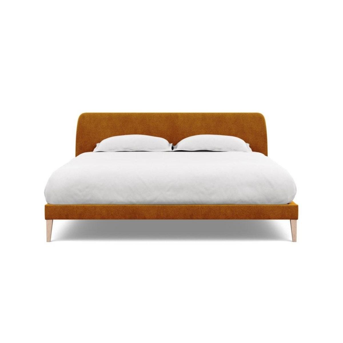 Heal's Wallis SuperKing Bed Melton Wool Shale Stained Oak Feet - Heal's UK Bedroom Furniture – image 27