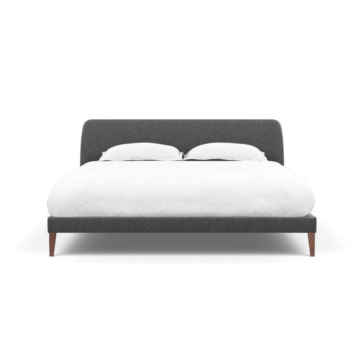 Heal's Wallis SuperKing Bed Melton Wool Shale Stained Oak Feet - Heal's UK Bedroom Furniture – image 30