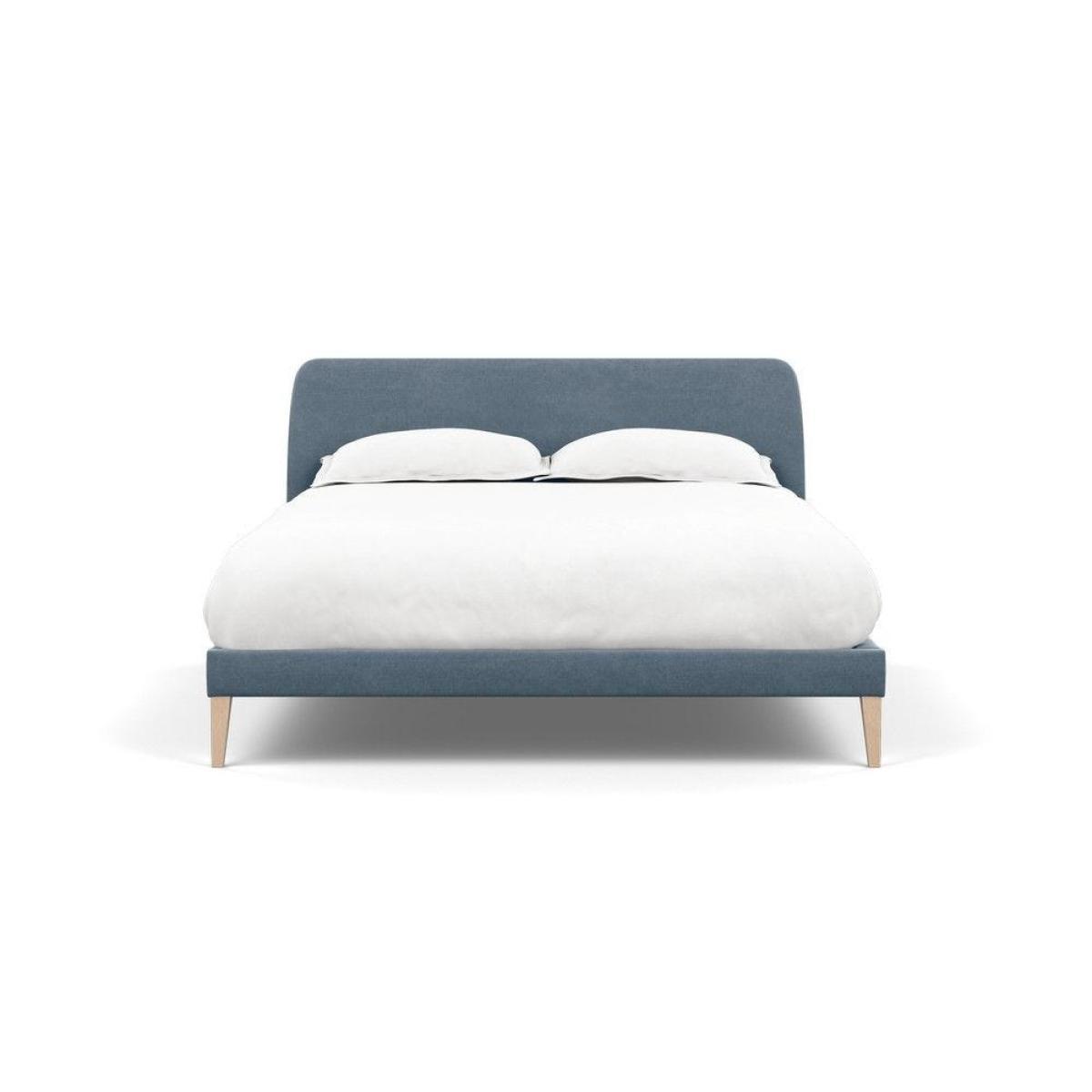 Heal's Wallis SuperKing Bed Melton Wool Shale Stained Oak Feet - Heal's UK Bedroom Furniture – image 4