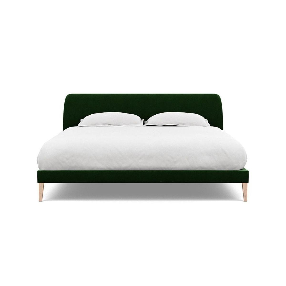 Heal's Wallis SuperKing Bed Melton Wool Shale Stained Oak Feet - Heal's UK Bedroom Furniture – image 5