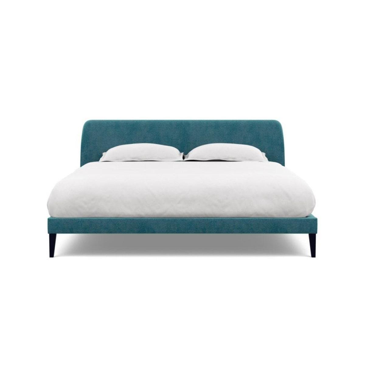 Heal's Wallis SuperKing Bed Melton Wool Shale Stained Oak Feet - Heal's UK Bedroom Furniture – image 44