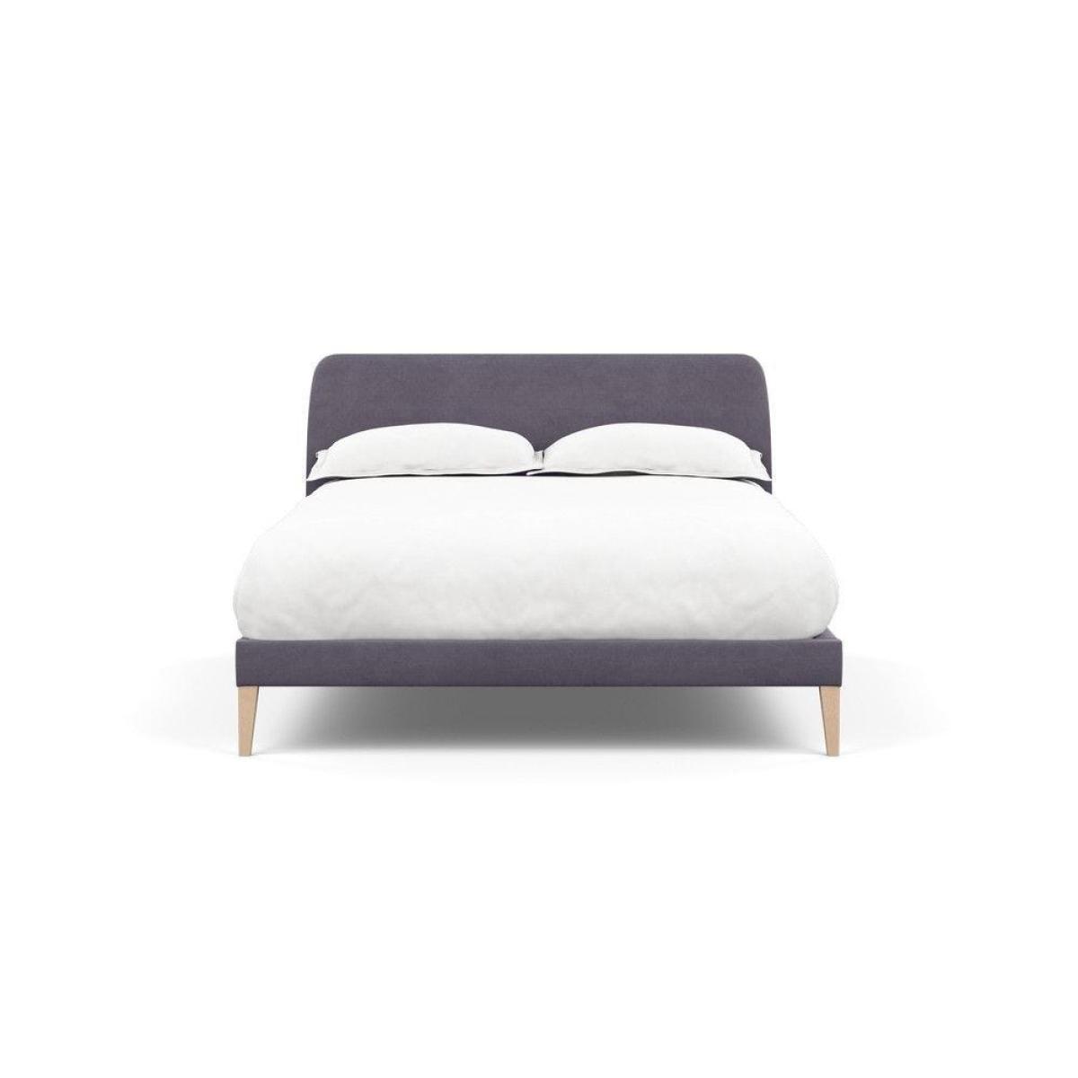 Heal's Wallis SuperKing Bed Melton Wool Shale Stained Oak Feet - Heal's UK Bedroom Furniture – image 46