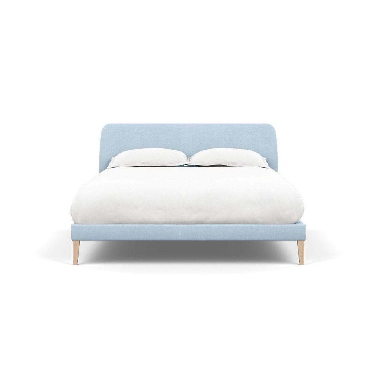 Heal's Wallis SuperKing Bed Melton Wool Shale Stained Oak Feet - Heal's UK Bedroom Furniture – image 49